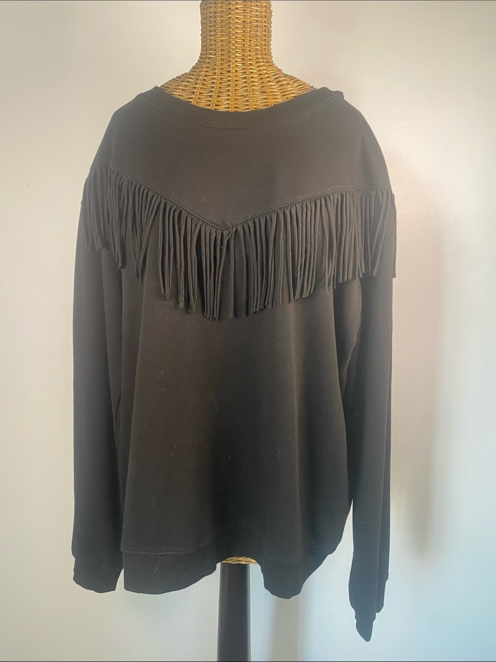 gimmicks by BKE Black Fringe Sweatshirt